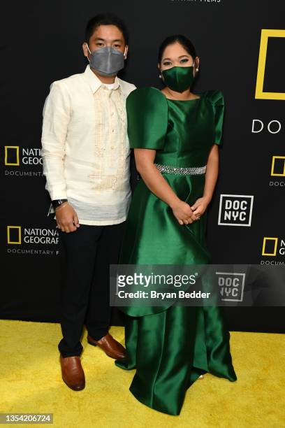 Naph Jabon and Brussels Jabon attend DOC NYC closing night screening of National Geographic Documentary Films' THE FIRST WAVE at Beacon Theatre on...
