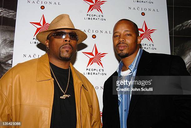Nate Dogg and Warren G during People's Liberation Launch Party Hosted by Eve - Arrivals in Los Angeles, California, United States.