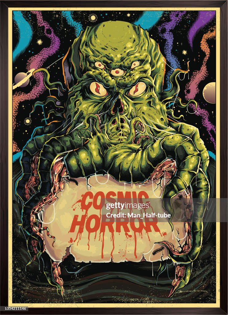 Cthulhu monster horror poster