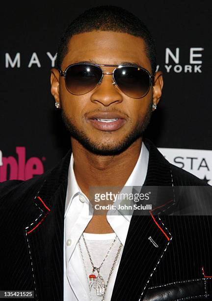 Usher during 2004 Teen People's Artists of the Year Party - Arrivals at The Key Club in Los Angeles, California, United States.