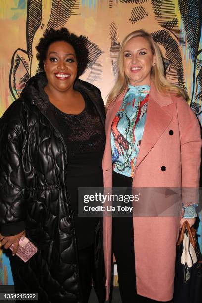 Alison Hammond and Josie Gibson attend "WILL: An Evening of Stories with Friends" hosted by Will Smith at The Savoy Theatre on November 18, 2021 in...