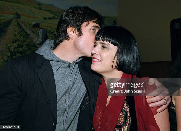 Dylan McDermott and Eve Ensler during Eve Ensler's "The Good Body" Opening Night Benefit for V-Day L.A. 2006 - After Party at Napa Valley Grille in...