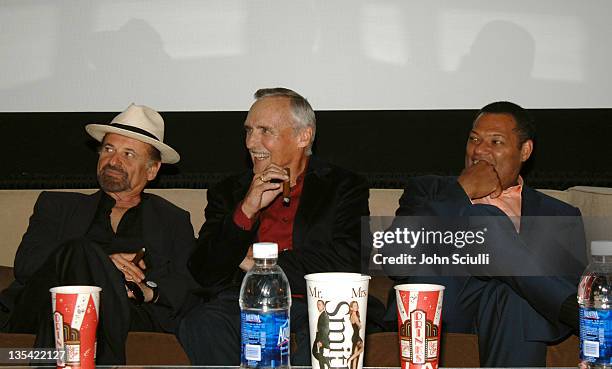 Joe Pesci, Dennis Hopper and Laurence Fishburne during CineVegas Film Festival 2005 - Christopher Walken Marquee Award - Q&A at Brenden Theatres in...