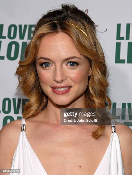 Heather Graham during Michelle Jonas Travelwear Spring 2007 Collection Launch at Hollywood Roosevelt Hotel in Hollywood, California, United States.