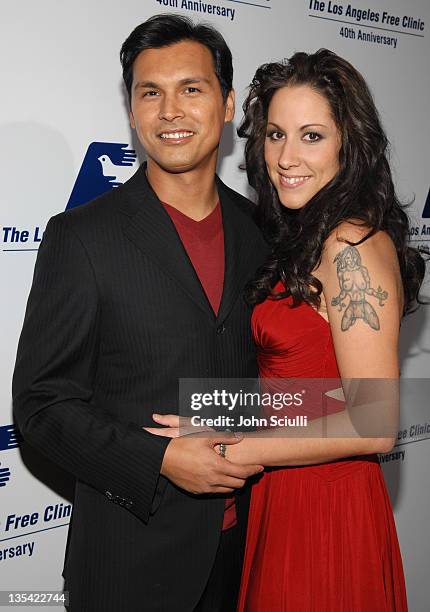 Adam Beach and wife Tara Mason during Los Angeles Free Clinic Annual Dinner Gala Honoring Paramount Pictures Corporation Chairman and CEO Brad Grey -...