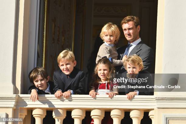 Raphael Elmaleh, Alexandre Casiraghi, India Casiraghi, Francesco Casiraghi, Stefano Casiraghi, Pierre Casiraghi and guest appear at the Palace...