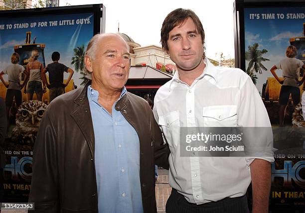 Jimmy Buffett and Luke Wilson during "Hoot" Los Angeles Premiere - Red Carpet at The Grove in Los Angeles, California, United States.