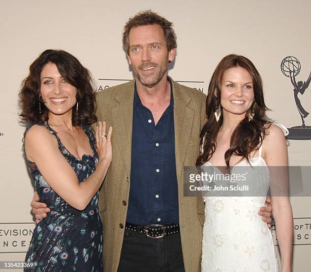 Lisa Edelstein, Hugh Laurie and Jennifer Morrison during The Academy of Television Arts & Sciences Presents An Evening with "House" - Arrivals at...