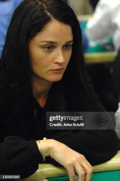 Robin Tunney during 2007 World Poker Tour Celebrity Invitational - Inside and Cocktail Party at Commerce Casino in Commerce, California, United...