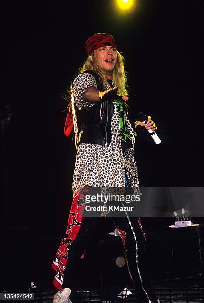 Bret Michaels of Poison performs early 1990s.