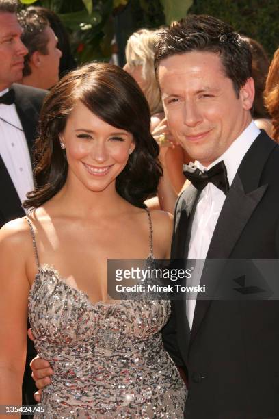 Jennifer Love Hewitt and Ross McCall during 58th Annual Primetime Emmy Awards - Arrivals at Shrine Auditorium in Los Angeles, California, United...
