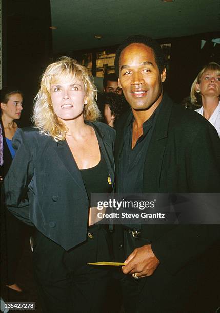 Simpson & Nicole Simpson during O.J. Simpson File Photos at Los Angeles in Los Angeles, California, United States.