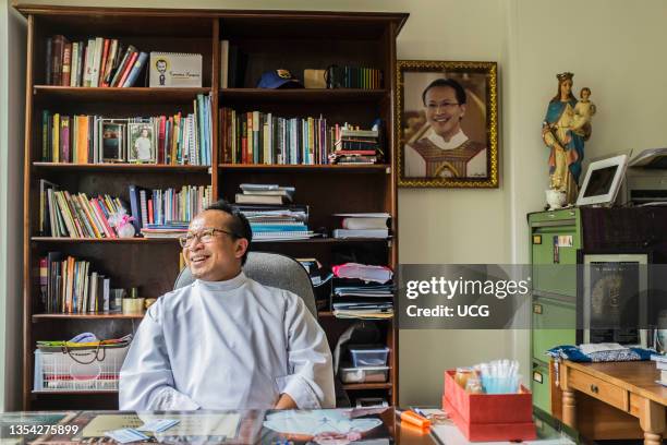 Father Hartoko, Jesuit and priest of the St. Perawan Maria church, the Catholic Cathedral of Jakarta.