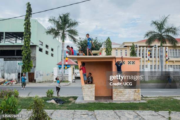 Street scene in central Dili, Timor-Leste.