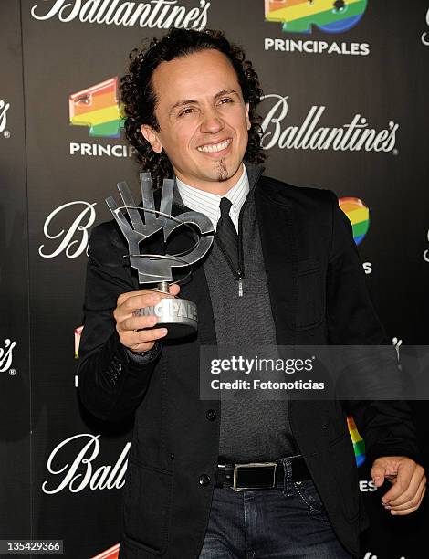 Brito poses at the press room during '40 Principales Awards' 2011 at the Palacio de Deportes on December 9, 2011 in Madrid, Spain.