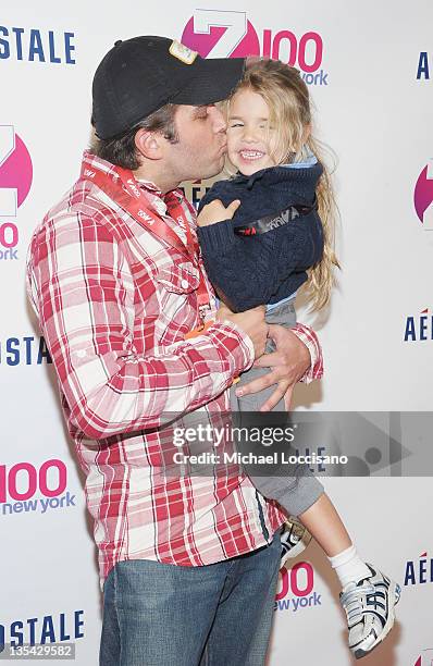 Donald Trump Jr. And his daughter Kai Madison Trump attend Z100's Jingle Ball 2011, presented by Aeropostale Madison Square Garden on December 9,...