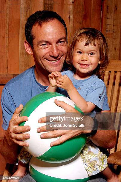 Jason Isaacs with daughter Lily during 2004 Los Angeles Film Festival - Jason Isaacs Portrait at 8000 Sunset in Los Angeles, Califonia, United States.