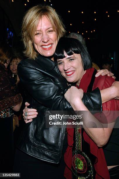 Christine Lahti and Eve Ensler during Eve Ensler's "The Good Body" Opening Night Benefit for V-Day L.A. 2006 - After Party at Napa Valley Grille in...