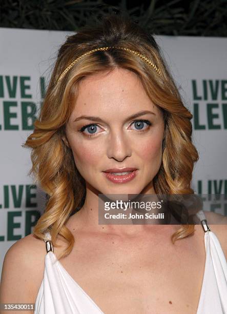 Heather Graham during Michelle Jonas Travelwear Spring 2007 Collection Launch at Hollywood Roosevelt Hotel in Hollywood, California, United States.