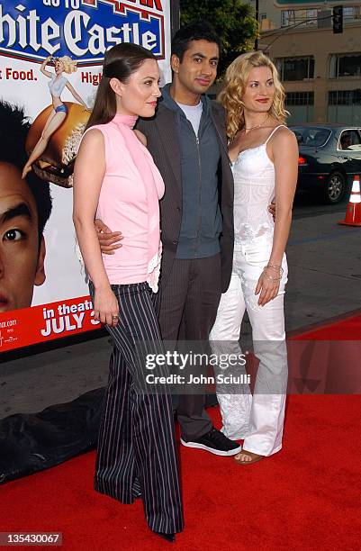 Kate Kelton, Kal Penn and Brooke D'Orsay during "Harold & Kumar Go to White Castle" Los Angeles Premiere - Red Carpet at Mann Chinese Theatre in...