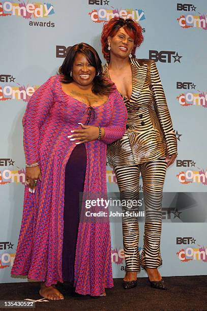 Thea Vidale and Flame Monroe, presenters during 2005 BET Comedy Awards - Press Room at Pasadena Historic Civic Center in Pasadena, California, United...