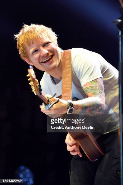 Ed Sheeran performs during HITS Live 2021 at M&S Bank Arena on November 19, 2021 in Liverpool, England.