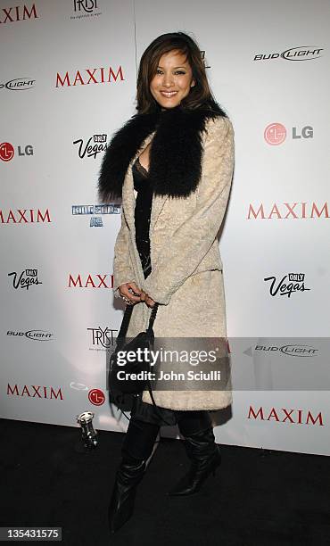 Kelly Hu during Maxim 100th Issue Weekend - Party Arrivals at Wynn Hotel & Casino in Las Vegas, Nevada, United States.