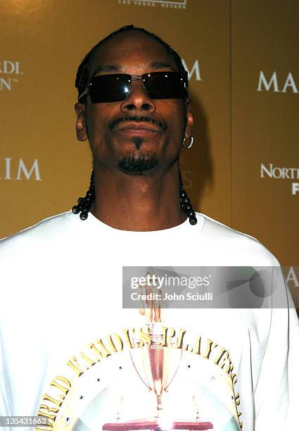 Snoop Dogg during Maxim Magazine Hot 100 Party in Celebration of the Grand Opening of Body English, In the Hard Rock Hotel & Casino - Red Carpet at...