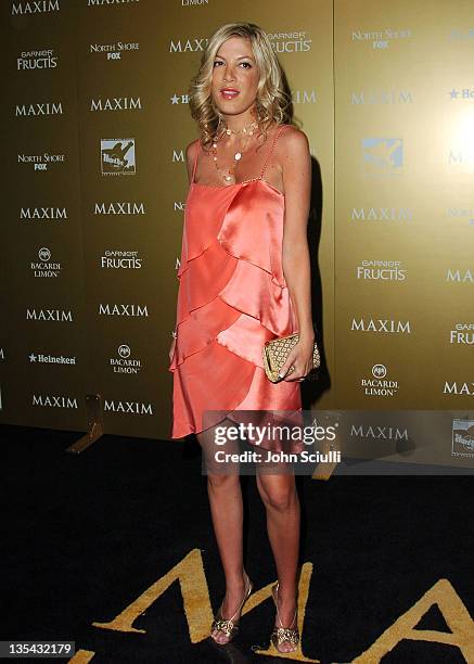 Tori Spelling during Maxim Magazine Hot 100 Party in Celebration of the Grand Opening of Body English, In the Hard Rock Hotel & Casino - Red Carpet...