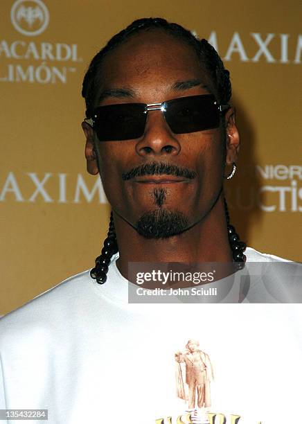 Snoop Dogg during Maxim Magazine Hot 100 Party in Celebration of the Grand Opening of Body English, In the Hard Rock Hotel & Casino - Red Carpet at...