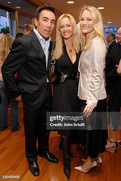 Francesco Quinn, Julie Quinn and Sarah Wynter during Cocktail Reception for "Cinema Italian Style" at 201 N. Rodeo Drive in Beverly Hills,...