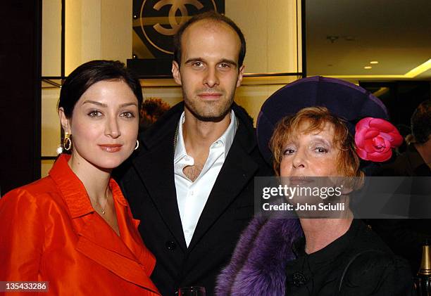 Sasha Alexander, Edoardo Ponti and Anne Volokh during Chanel's Special Premiere Screening of "No.5 The Film" at Chanel Boutique in Beverly Hills,...