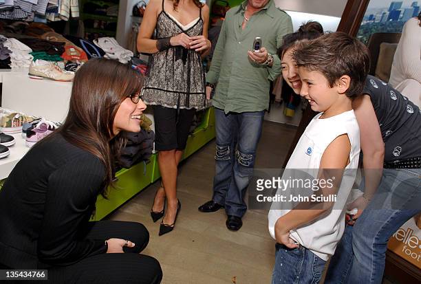 Evangeline Lilly and guests during Evangeline Lilly as The New Face of Michelle K at Kitson in Los Angeles, California, United States.