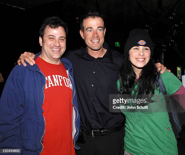 Jimmy Kimmel, Carson Daly and Sarah Silverman during "Last Call with Carson Daly" 5 Year Anniversary Party at Social Hollywood, Level 2 in Hollywood,...