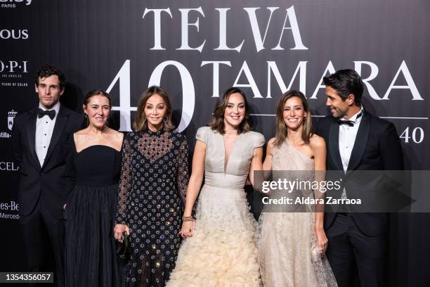 Iñigo Onieva, Isabel Preysler, Tamara Falco, Ana Boyer and Fernando Verdasco attend Tamara Falco's 40th birthday celebration with Telva magazine at...