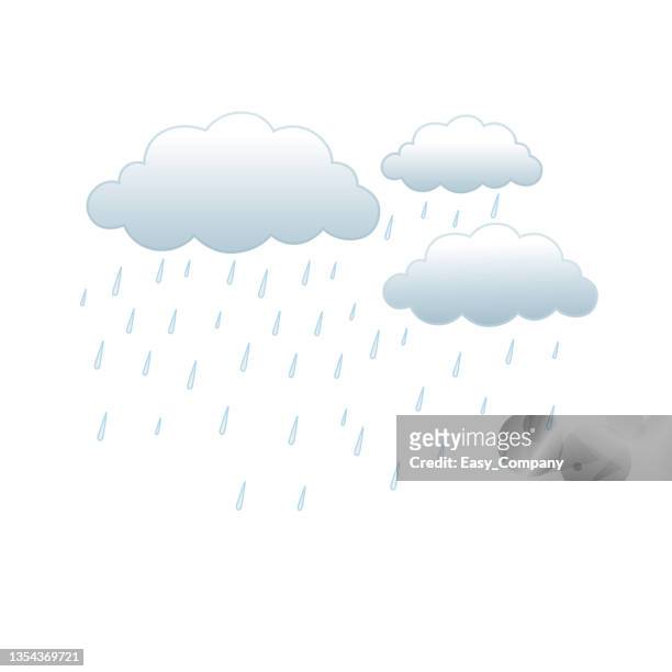stockillustraties, clipart, cartoons en iconen met vector illustration of a children's activity coloring book page with pictures of nature rain. - rain