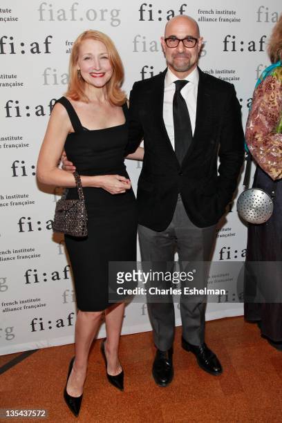 Actors Patricia Clarkson and Stanley Tucci attend the 2011 French Institute Alliance Francaise Trophee des Arts gala at 583 Park Avenue December 9,...