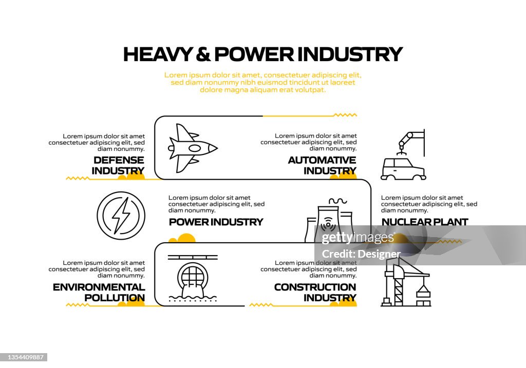 Heavy And Power Industry Related Process Infographic Template Process ...