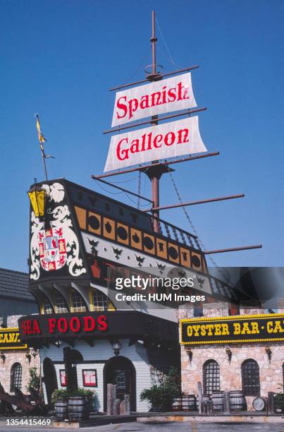 1980s America - Spanish Galleon Restaurant, San Antonio, Texas 1982.