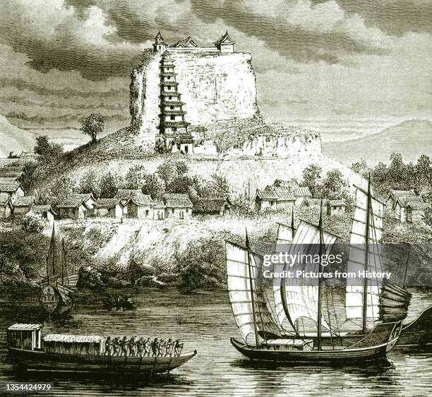 This sketch by Louis Delaporte is one of dozens he drew during his two-year venture with the Mekong Exploration Commission sponsored by the French...