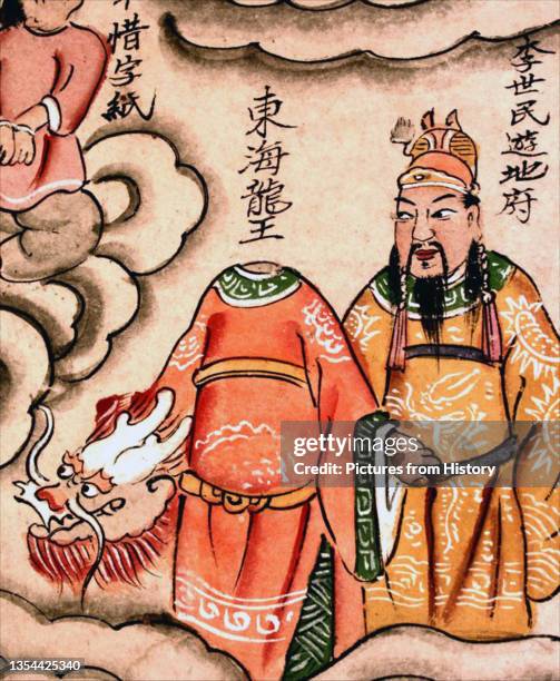 Tang Emperor Taizong's visit to hell: Li Shimin travels through hell's bureaucracy and meets The Dragon King of the Eastern Sea . Emperor Taizong of...