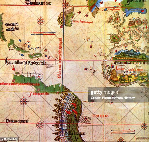 Supervised by Spanish-born Pope Alexander VI, the Treaty of Tordesillas in 1494 divided the world in halfÑinto Spanish and Portuguese territories....
