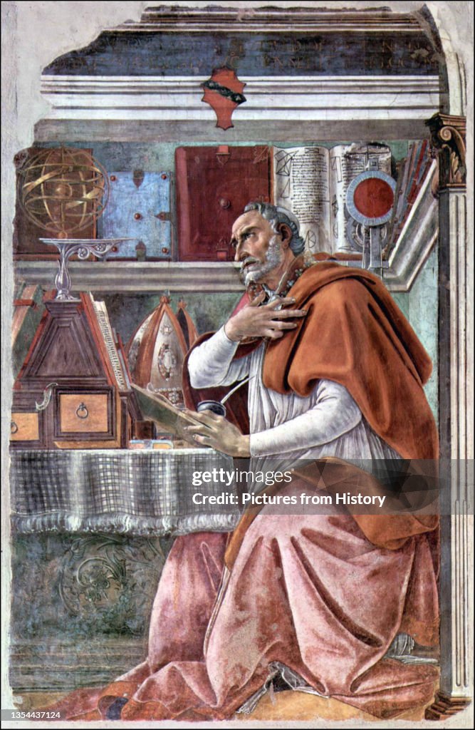 Algeria: Saint Augustine of Hippo Regius (Annaba), painted by Sandro Botticelli, 1480
