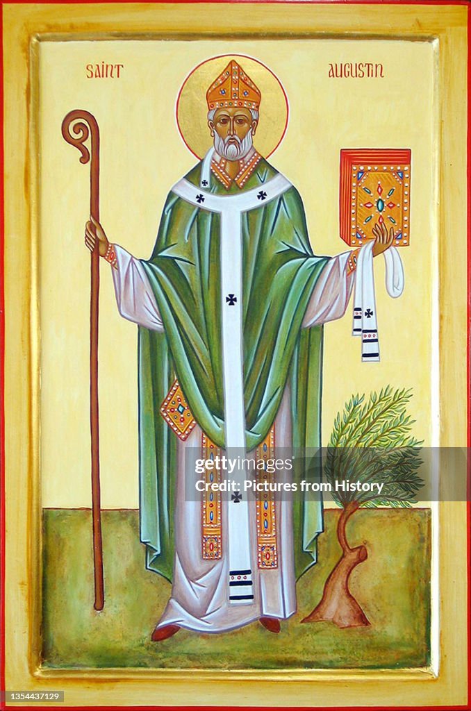 Algeria: An icon of Saint Augustine of Hippo (354-430)