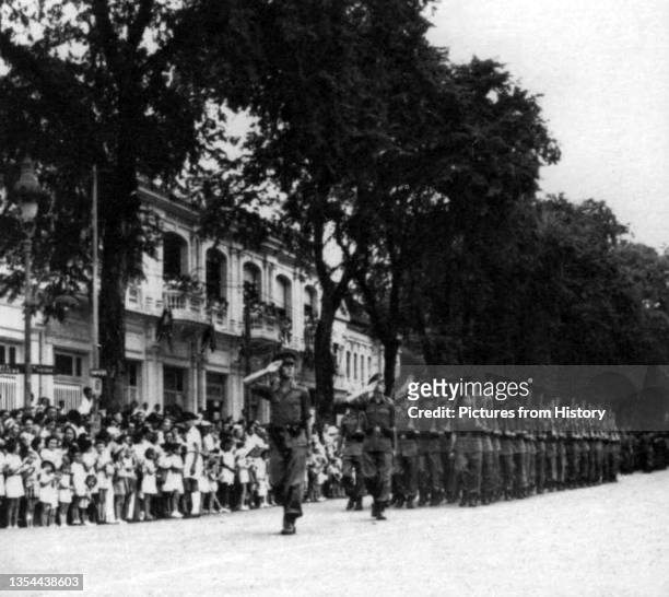 In September 1945 000 British troops of the 20th Indian Division occupied Saigon under the command of General Sir Douglas David Gracey. During the...