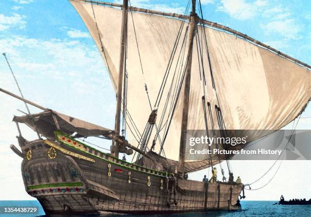 Dhow is a traditional Arab sailing vessel with one or more lateen sails. It is primarily used to carry heavy items, like fruit, along the coasts of...