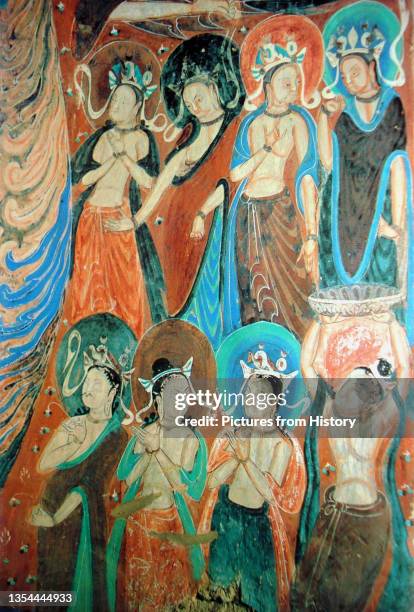 The Mogao Caves, or Mogao Grottoes , also known as the Caves of the Thousand Buddhas and Dunhuang Caves, form a system of 492 temples 25 km southeast...