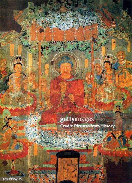 The Mogao Caves, or Mogao Grottoes , also known as the Caves of the Thousand Buddhas and Dunhuang Caves, form a system of 492 temples 25 km southeast...