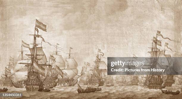The Dutch Fleet under Sail' is believed to be a depiction of the Dutch battle fleet prepared to set sail for the Medway and Sheerness in 1667. This...
