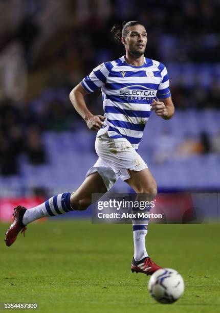 Andy Carroll of Reading applauds the fans following the Sky Bet Championship match between Reading and Nottingham Forest at Madejski Stadium on...